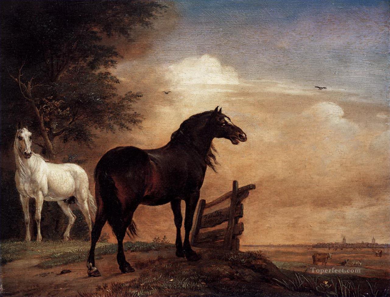 Paulus Potter Horses in a Field Oil Paintings